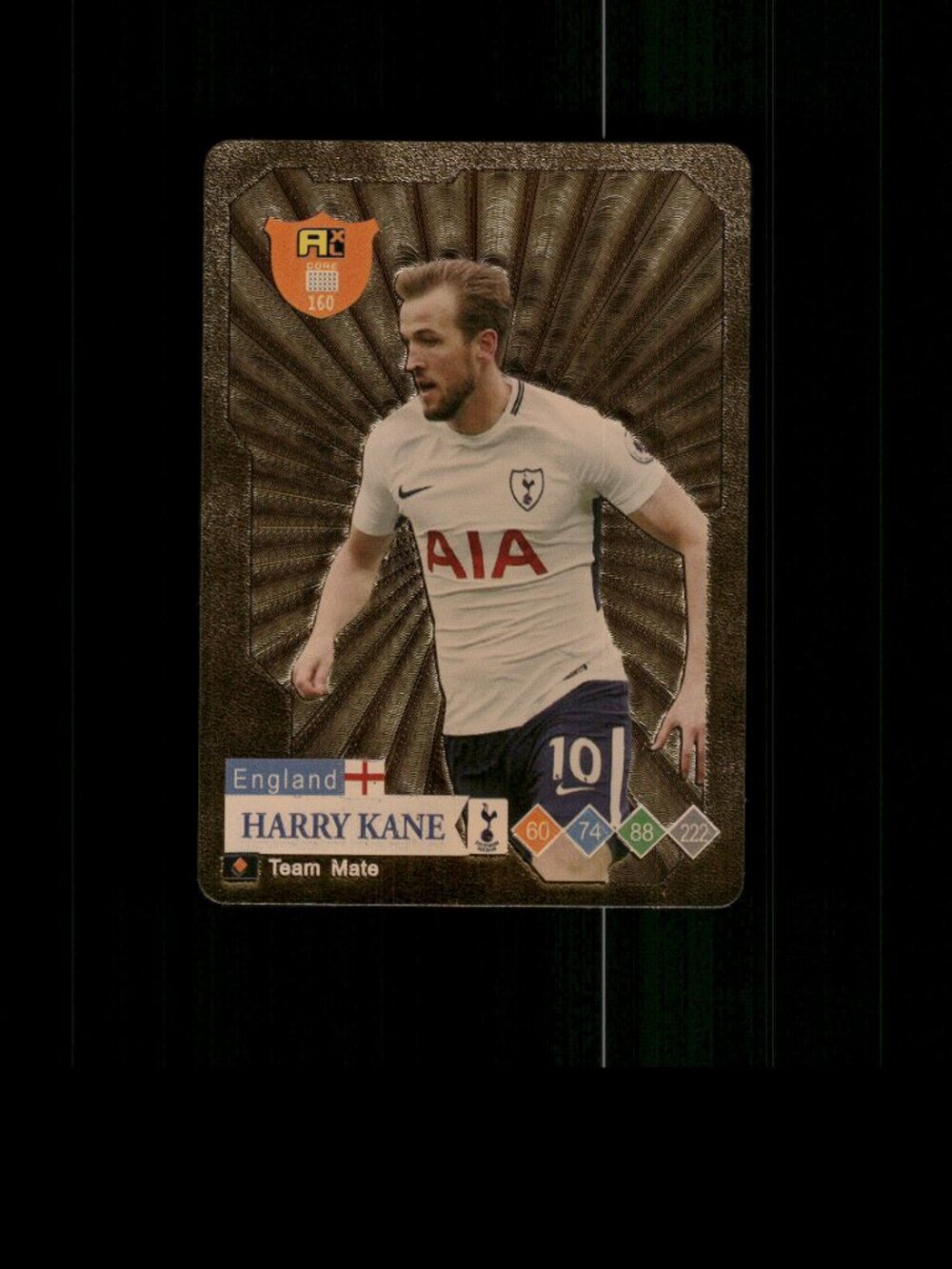 Metallic GOLD HARRY KANE Card Soccer Card ENGLAND Soccer FIFA World Cup